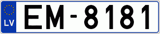 Auto numura zīme EM8181