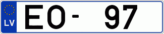 Auto numura zīme EO97