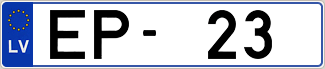 Auto numura zīme EP23