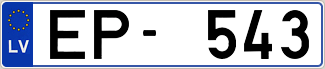 Auto numura zīme EP543