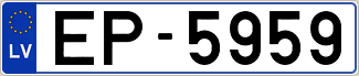 Auto numura zīme EP5959