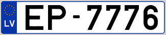 Auto numura zīme EP7776