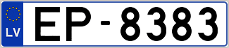 Auto numura zīme EP8383