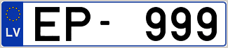 Auto numura zīme EP999