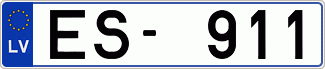 Auto numura zīme ES911