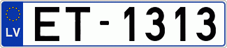 Auto numura zīme ET1313
