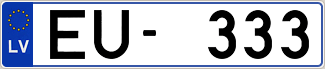 Auto numura zīme EU333