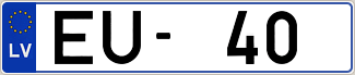 Auto numura zīme EU40