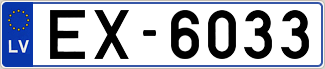 Auto numura zīme EX6033