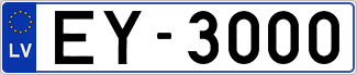 Auto numura zīme EY3000
