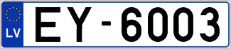 Auto numura zīme EY6003