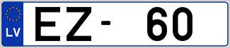 Auto numura zīme EZ60