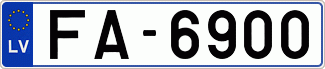 Auto numura zīme FA6900