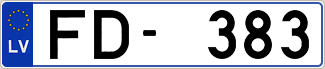 Auto numura zīme FD383