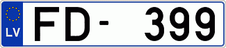 Auto numura zīme FD399