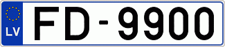 Auto numura zīme FD9900
