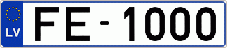 Auto numura zīme FE1000