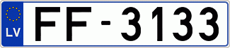 Auto numura zīme FF3133
