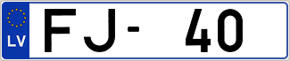 Auto numura zīme FJ40