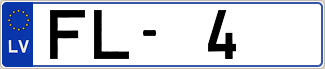 Auto numura zīme FL4