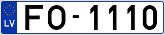Auto numura zīme FO1110