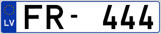 Auto numura zīme FR444