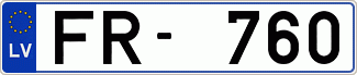 Auto numura zīme FR760