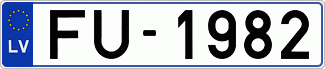 Auto numura zīme FU1982