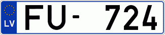 Auto numura zīme FU724