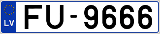 Auto numura zīme FU9666