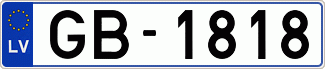 Auto numura zīme GB1818