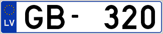 Auto numura zīme GB320