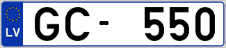 Auto numura zīme GC550