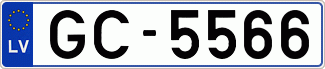 Auto numura zīme GC5566
