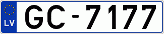 Auto numura zīme GC7177