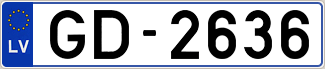 Auto numura zīme GD2636