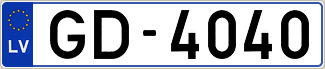 Auto numura zīme GD4040