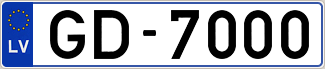 Auto numura zīme GD7000
