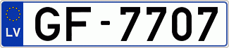 Auto numura zīme GF7707