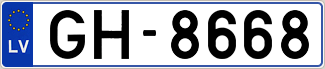 Auto numura zīme GH8668