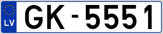 Auto numura zīme GK5551