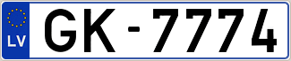 Auto numura zīme GK7774