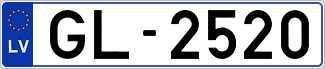Auto numura zīme GL2520