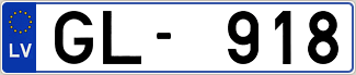 Auto numura zīme GL918