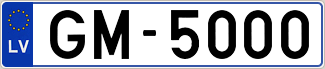 Auto numura zīme GM5000