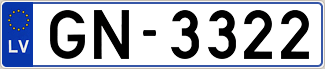 Auto numura zīme GN3322