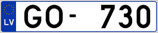 Auto numura zīme GO730