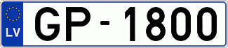 Auto numura zīme GP1800