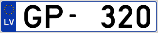 Auto numura zīme GP320