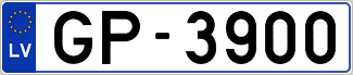 Auto numura zīme GP3900